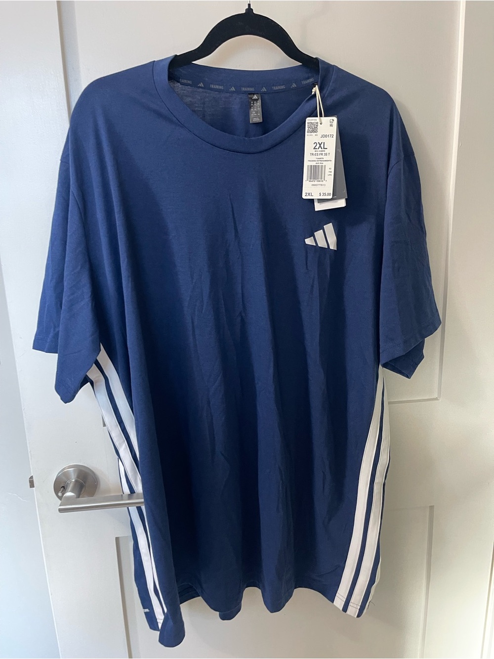 Adidas Men’s Navy Training T-Shirt - 2XL NEW